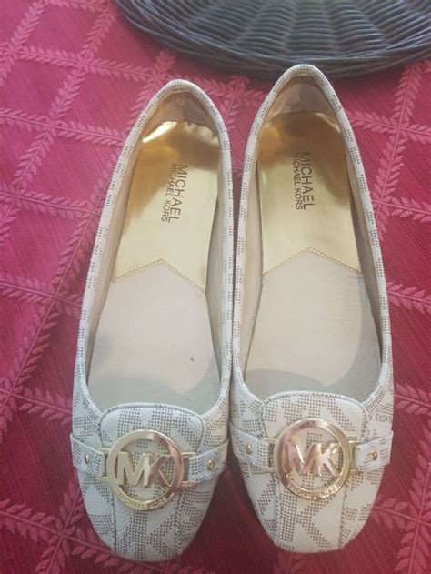 white michael kors|michael kors white flats 8m.